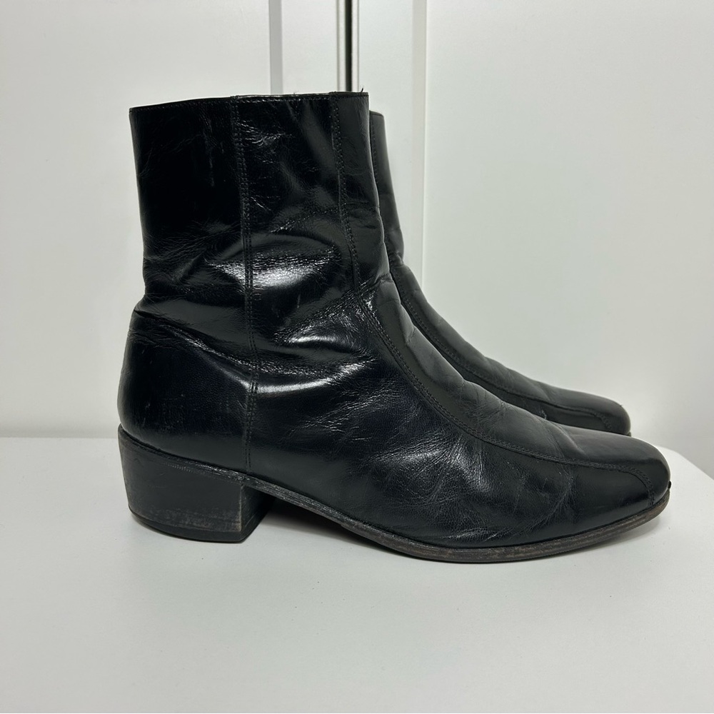 Florsheim Black Leather Ankle Boots